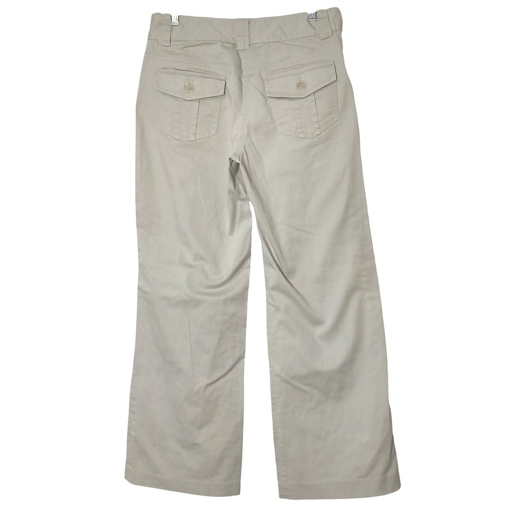 Quiet Luxury Michael Kors Wide Leg Khaki Pants Women Size 8 Tan Utility Career